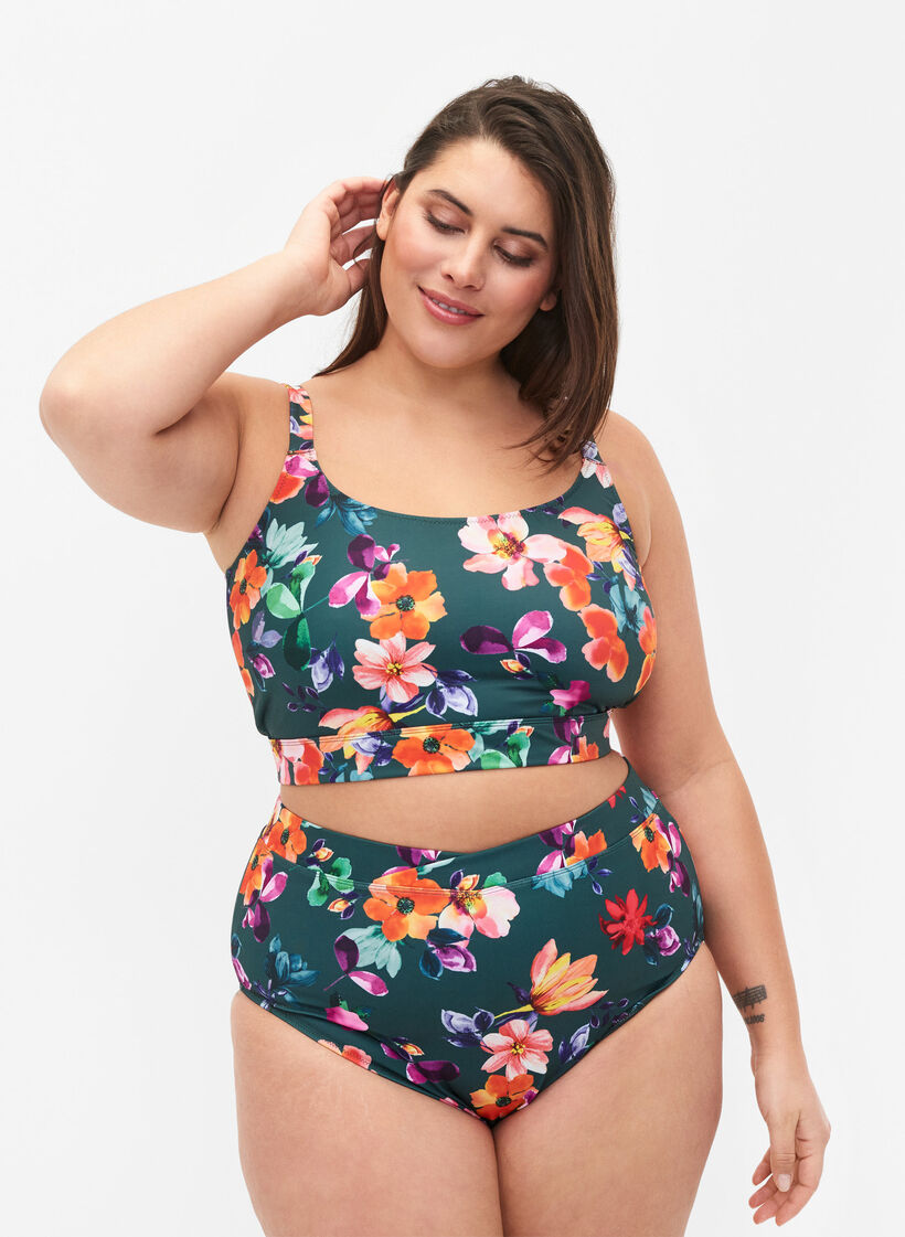 Bikinialaosa kuosilla ja korkealla vyötäröllä, Meave Print, Model image number 0