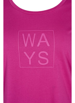 Lyhythihainen puuvillainen t-paita printillä , Festival Fuchsia WAY, Packshot image number 2