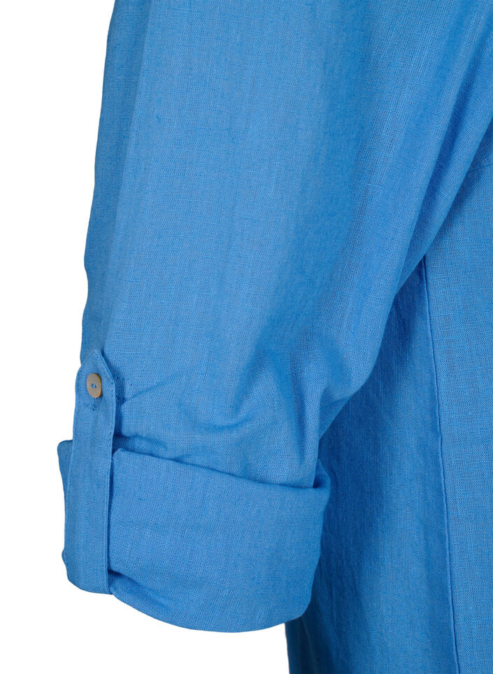 Paitapusero puuvillan ja pellavan sekoitteesta nappikiinnityksellä, Marina, Packshot image number 4