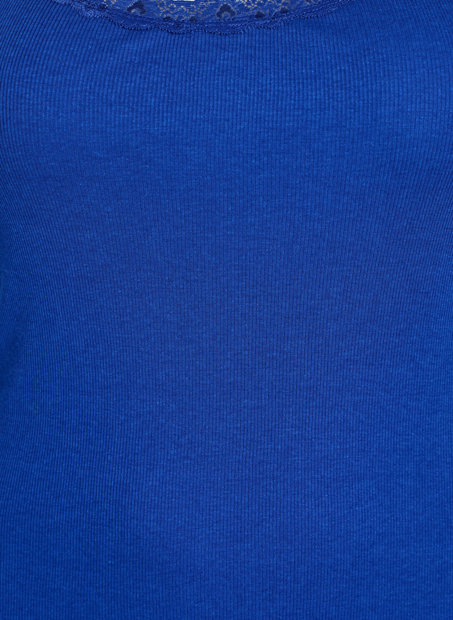 Zizzi Pitsikoristeinen yl&auml;osa, Sininen, Packshot image number 2