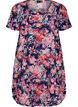Lyhythihainen painokuvioitu puuvillamekko, Sininen, Packshot image number 0
