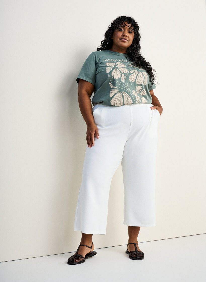 Rennot 7/8-pituiset housut, Valkoinen, Image image number 0