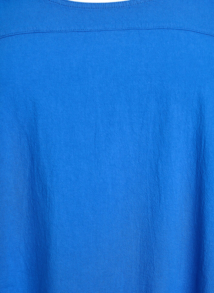 Lyhythihainen puuvillamekko , Sininen, Packshot image number 2