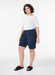 V&auml;lj&auml;t puuvillashortsit taskuilla, Sininen, Model image number 1