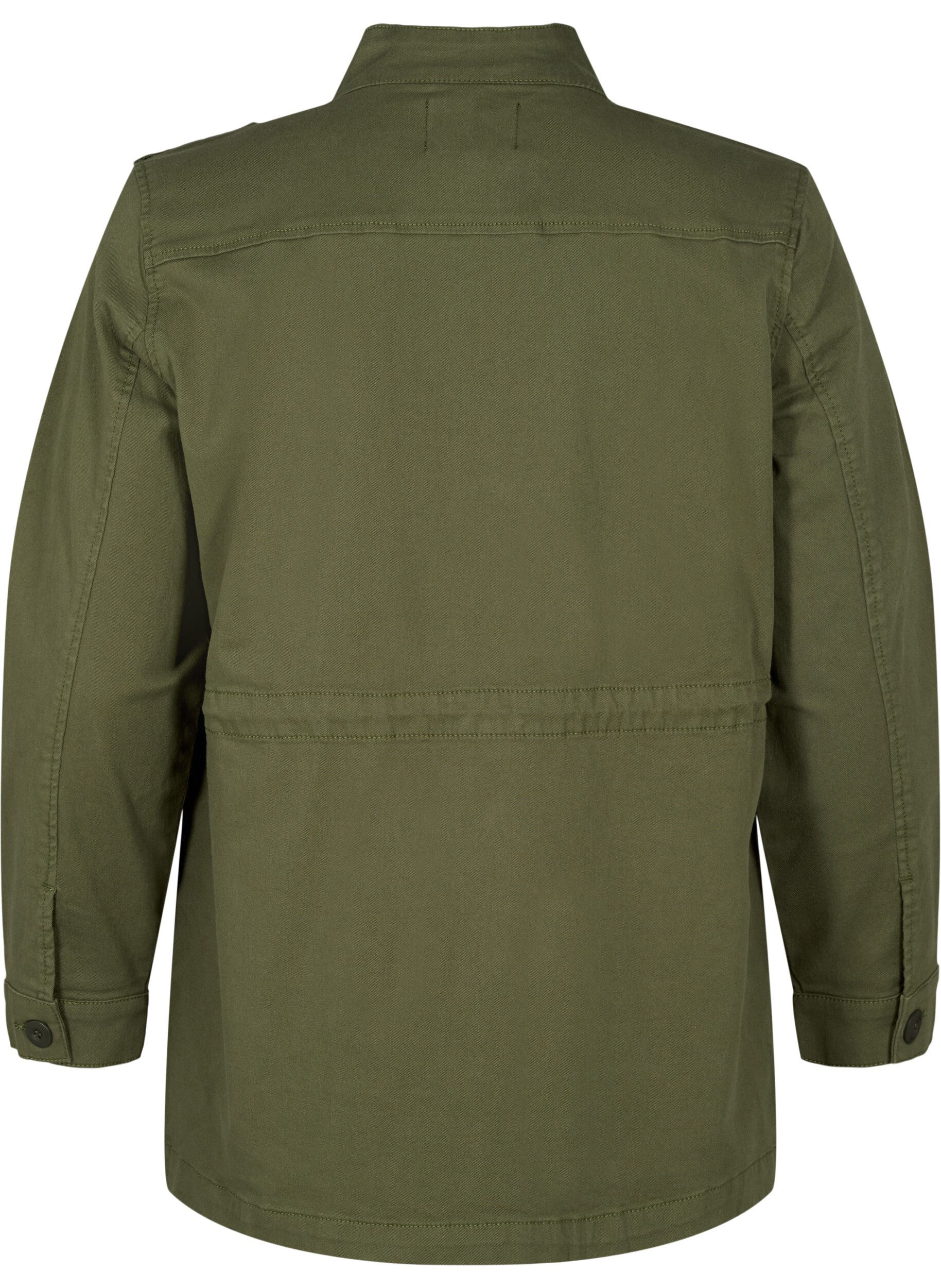 Zizzi Canvas-takki taskuilla, Thyme, Packshot image number 1