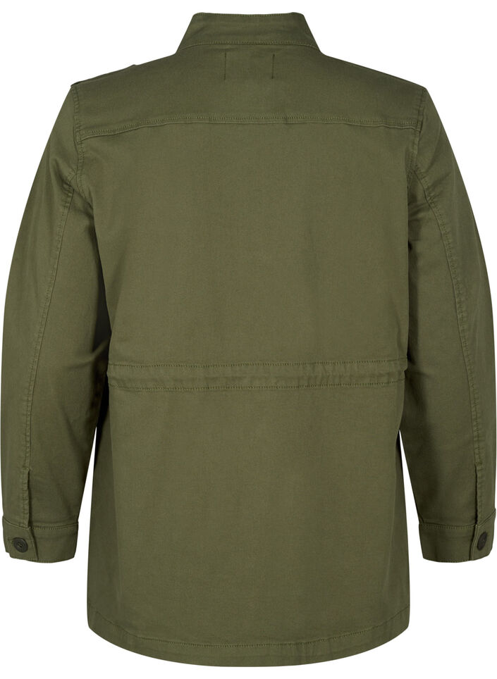 Canvas-takki taskuilla, Thyme, Packshot image number 1