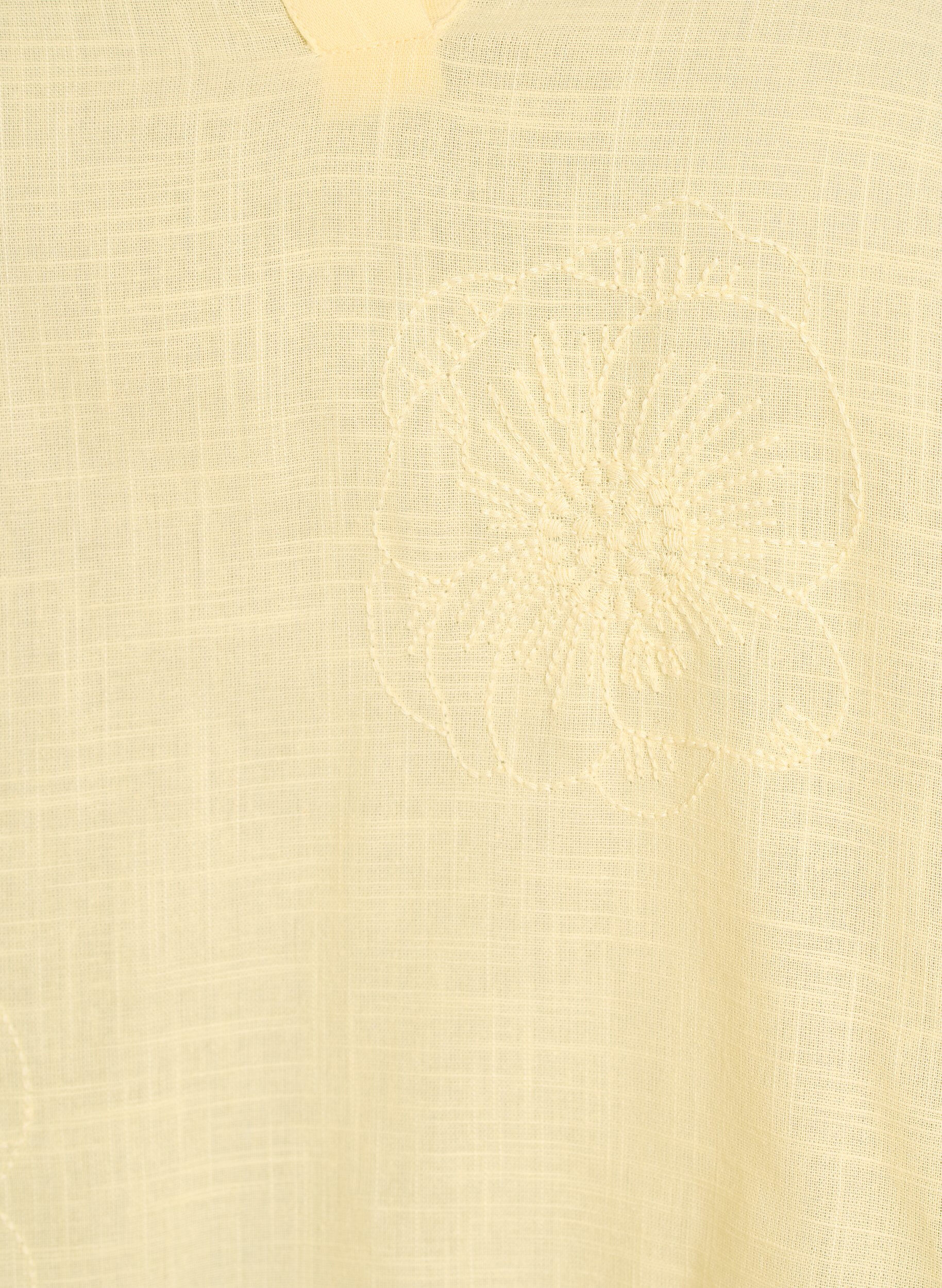 ZizziPuuvillapusero kirjailuilla yksityiskohdilla ja 3/4-hihoilla, Keltainen, Packshot image number 2