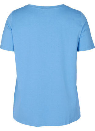 Lyhythihainen puuvillainen t-paita painatuksella, Ultramarine OPTIMISM, Packshot image number 1