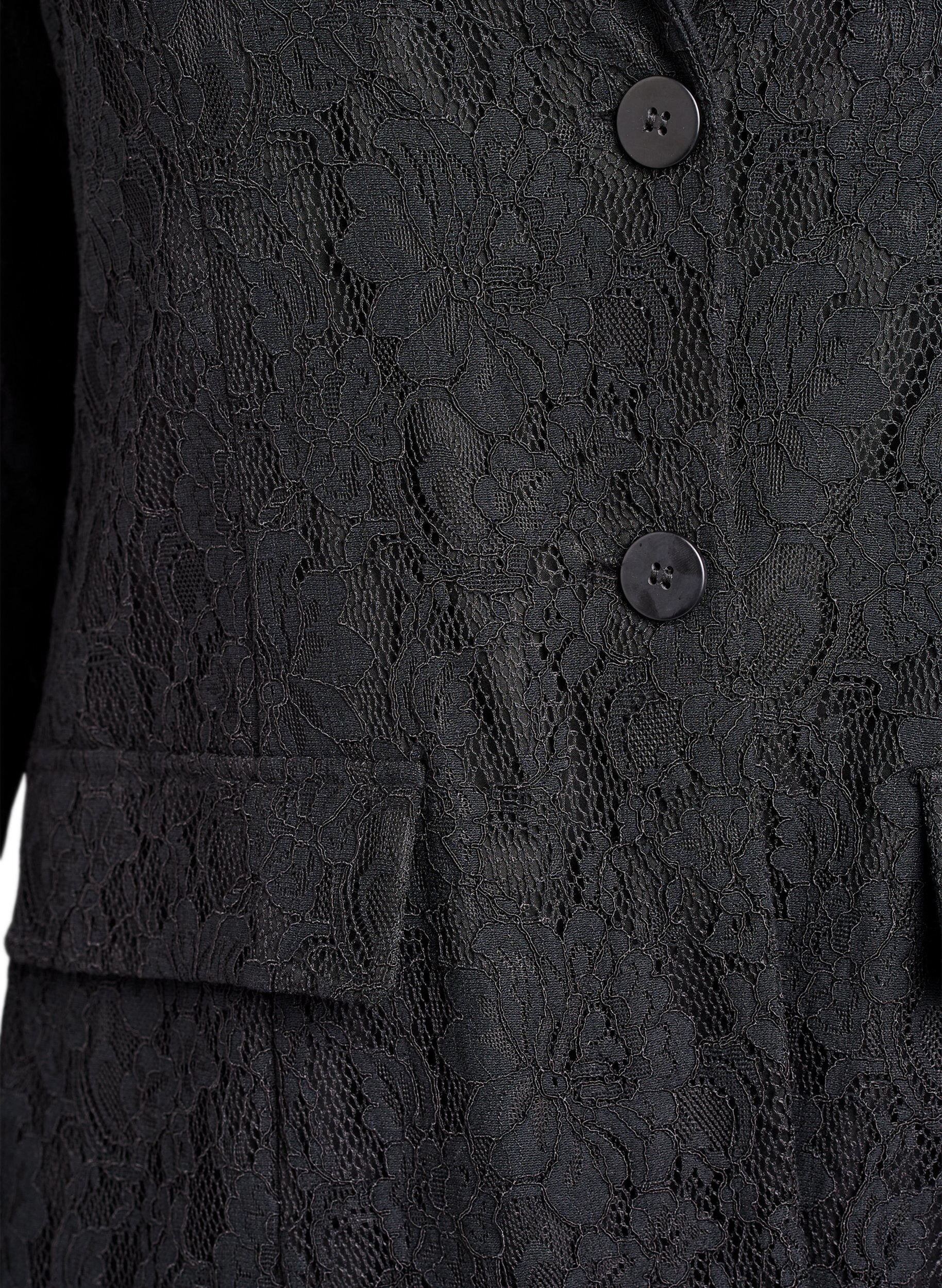 Zizzi Pitsibleiseri nappikiinnityksell&auml;, Musta, Packshot image number 2