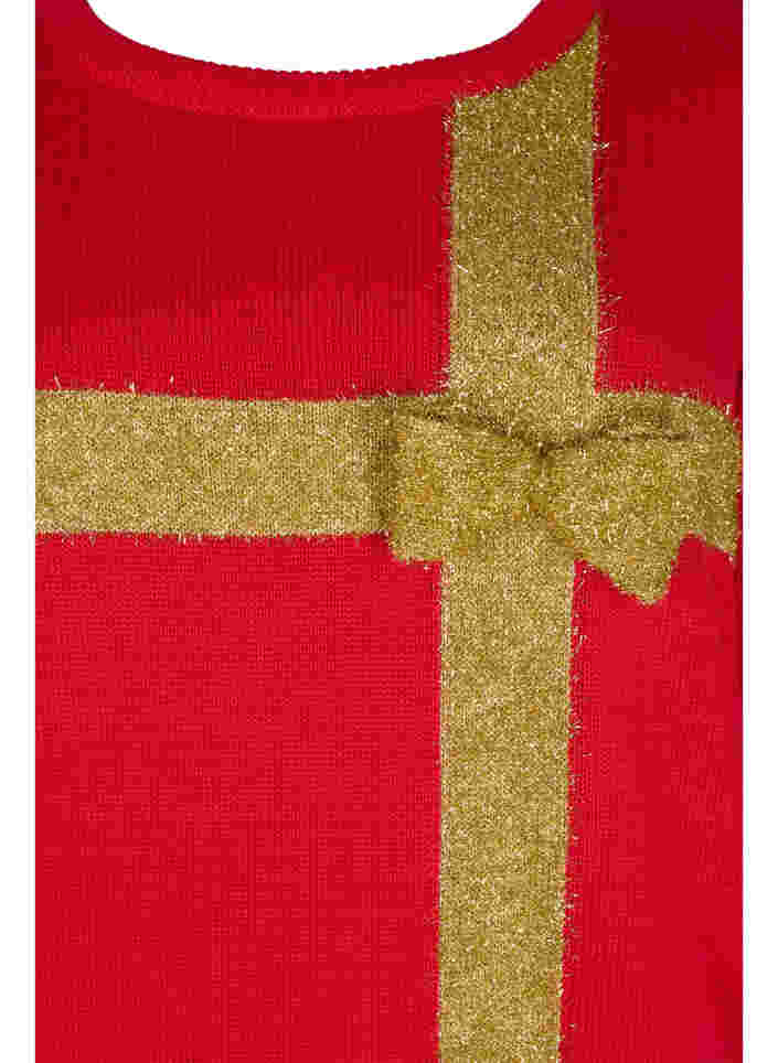 Jouluneule lurexilla, Red W/gold lurex, Packshot image number 2