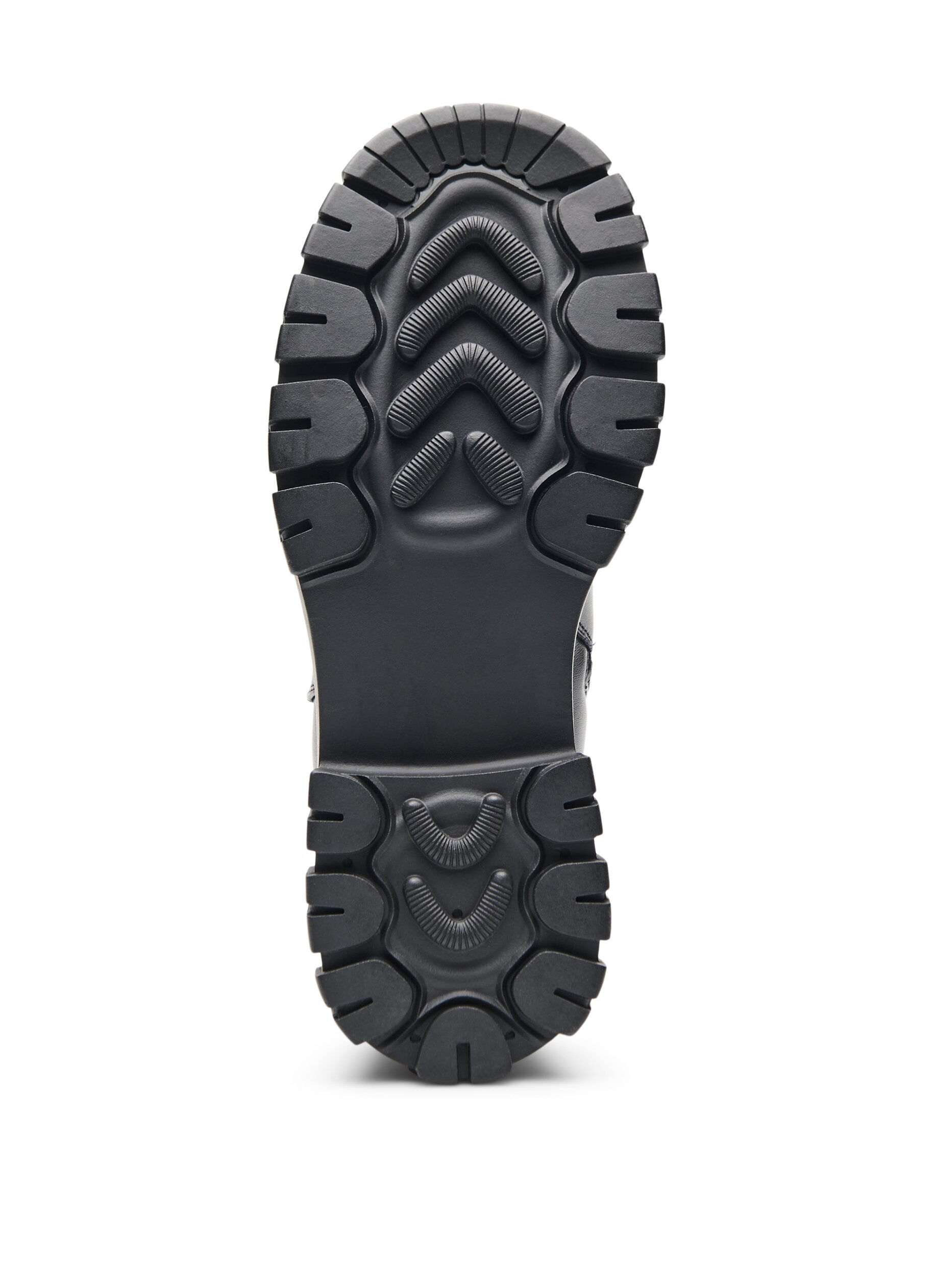 Zizzi Leve&auml;lestiset - Paksut nahkaiset Chelsea-nilkkurit vetoketjulla, Musta, Packshot image number 5