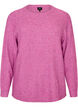 Melange-neulepusero py&ouml;re&auml;ll&auml; p&auml;&auml;ntiell&auml;, Violetti, Packshot image number 0