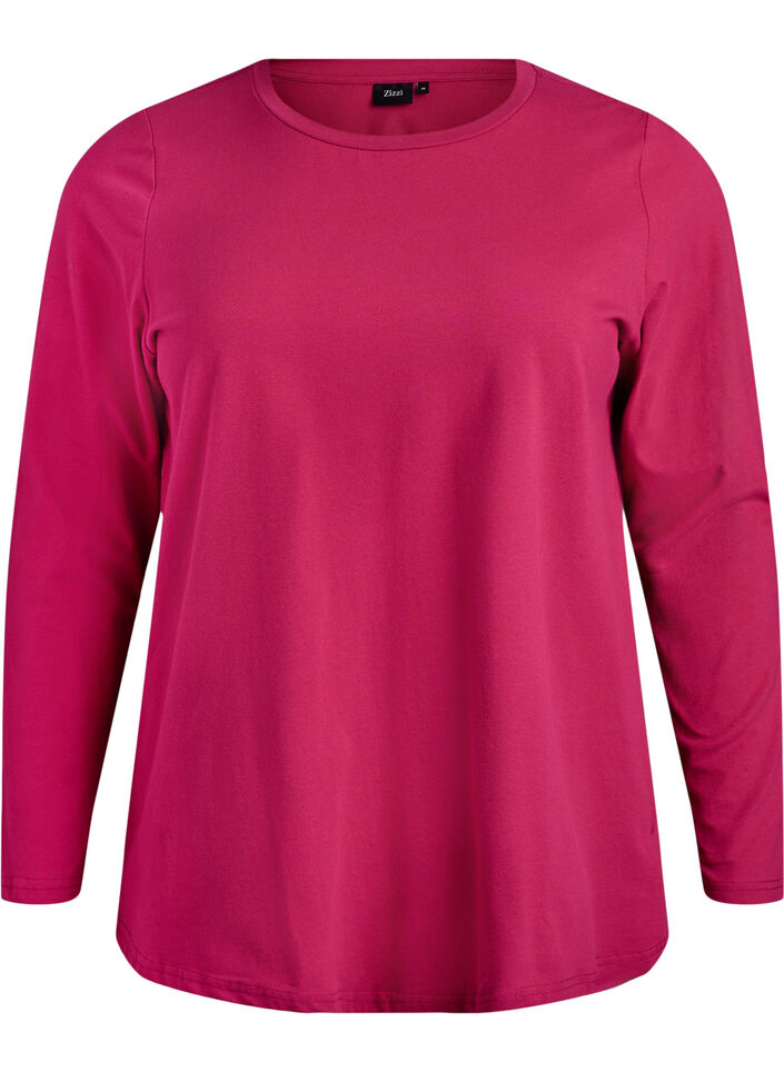 Perus jersey -paita pitkill&auml; hihoilla, Vaaleanpunainen, Packshot image number 0