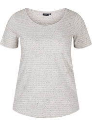 Meleerattu puuvillainen t-paita , Light Grey Melange