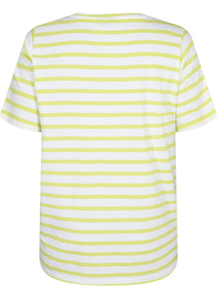 Raidallinen t-paita luomupuuvillaa, Wild Lime Stripes, Packshot image number 1