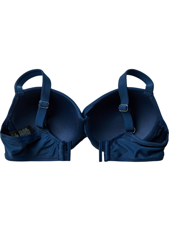 Kaarituelliset bikiniliivit rypytyksell&auml;, Sininen, Packshot image number 4