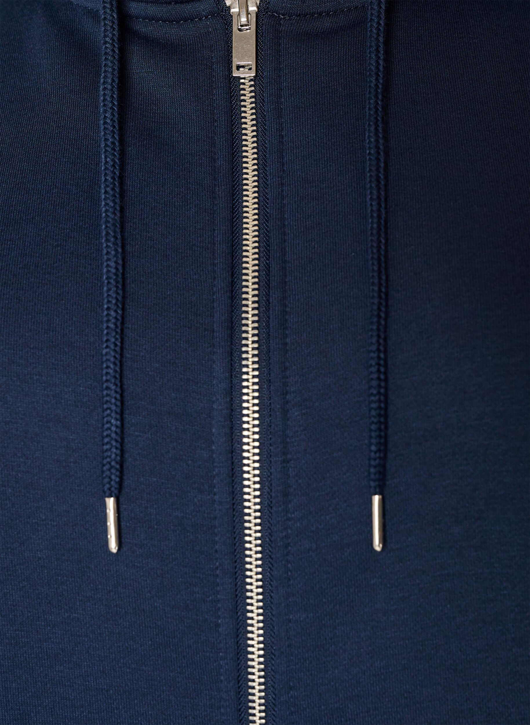 ZizziHupullinen collegepaita vetoketjulla ja taskuilla, Sininen, Packshot image number 2