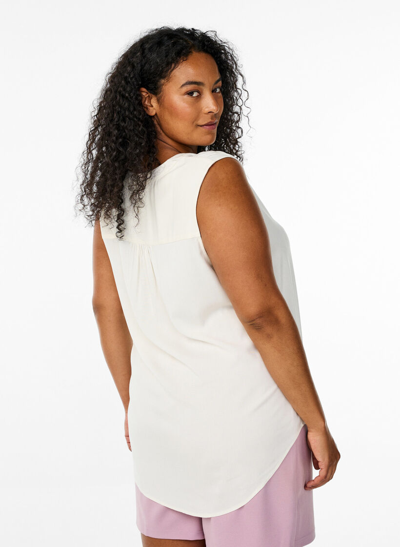 Hihaton viskoosipusero, Vanilja, Model image number 2