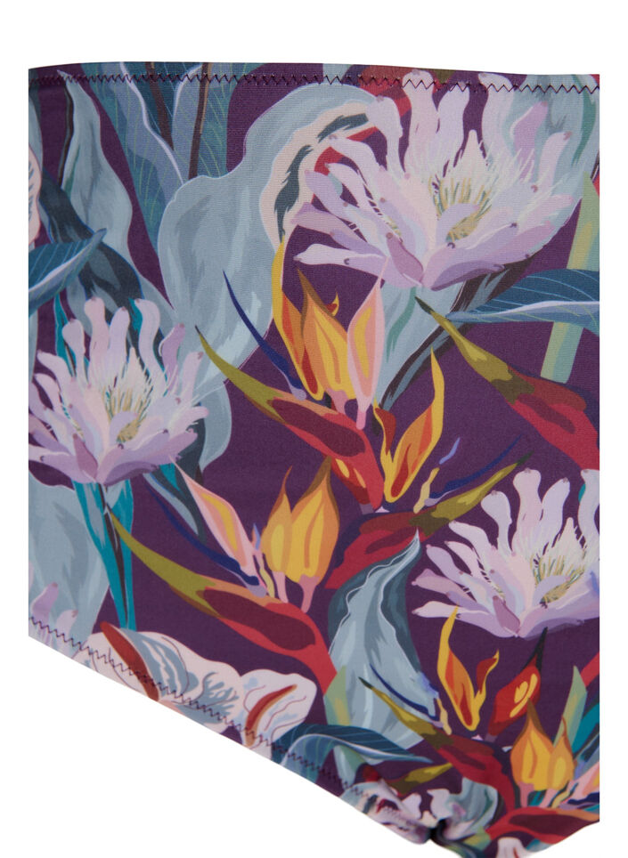 Korkeavyötäröinen bikinialaosa kuosilla, Vihreä, Packshot image number 2