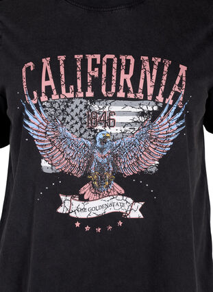 Luomupuuvillainen T-paita kotka-kuviolla, Grey California, Packshot image number 2