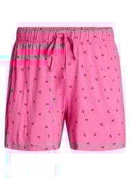 Pyjama-shortsit viskoositrikoosta kokoprintill&auml;, Vaaleanpunainen