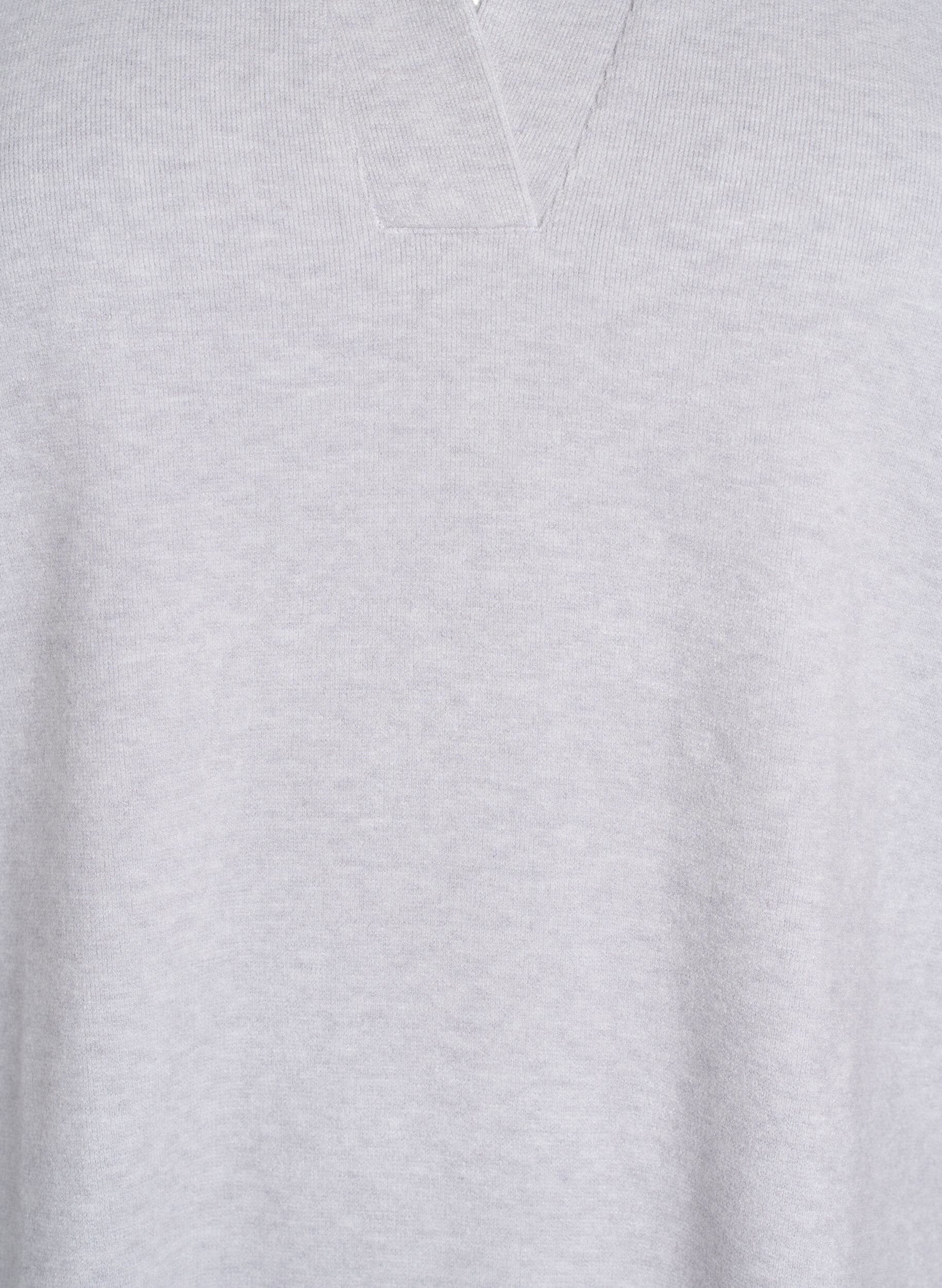 Zizzi Jersey-paita kauluksilla ja lyhyill&auml; hihoilla, Harmaa, Packshot image number 2