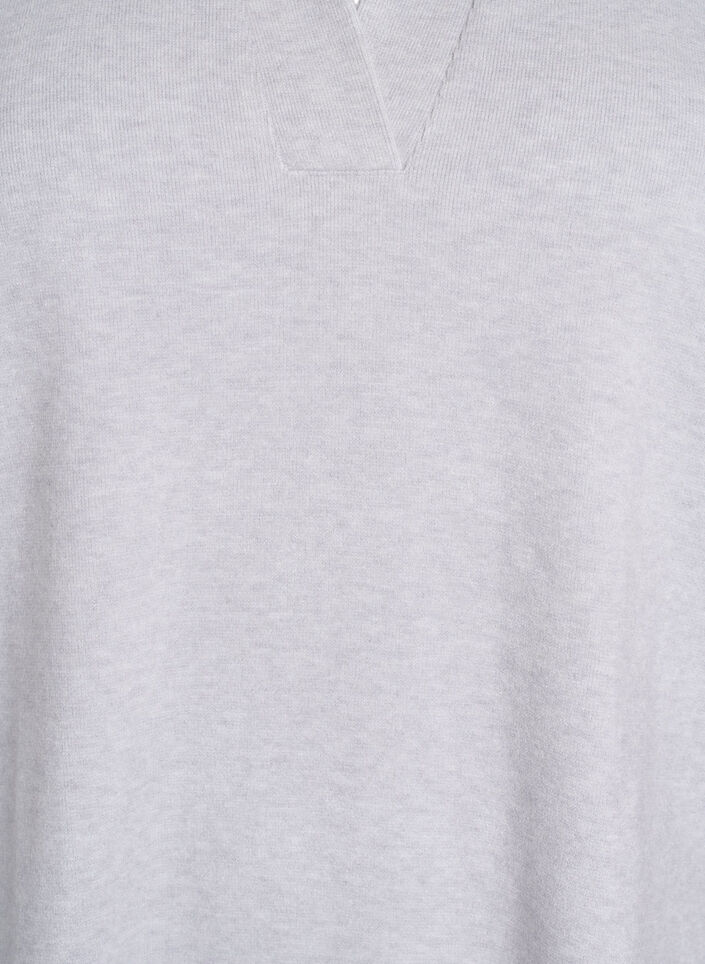 Jersey-paita kauluksilla ja lyhyillä hihoilla, Harmaa, Packshot image number 2