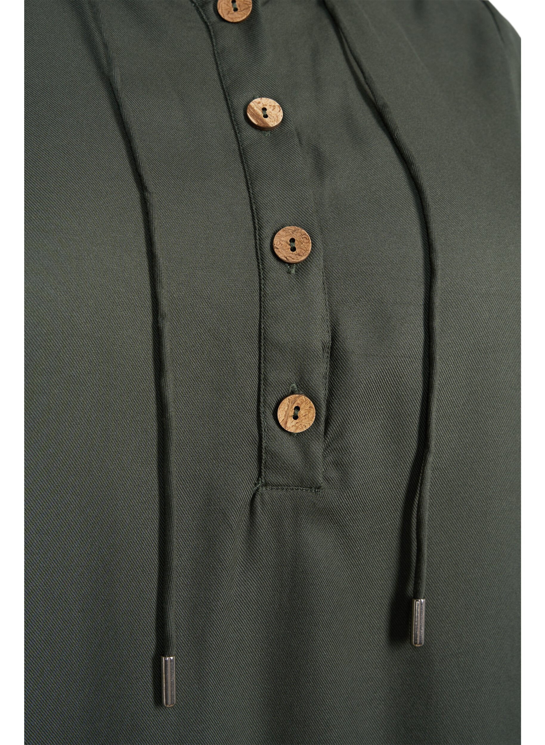 Zizzi Viskoositunika hupulla, Thyme, Packshot image number 2