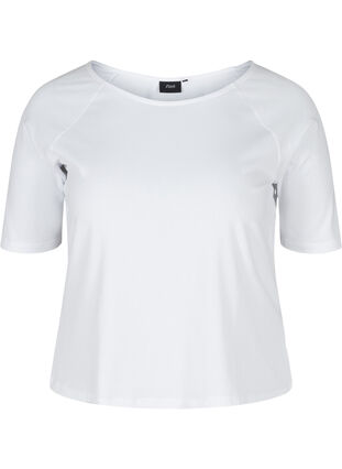 Puuvillainen t-paita 2/4-hihoilla , White, Packshot image number 0