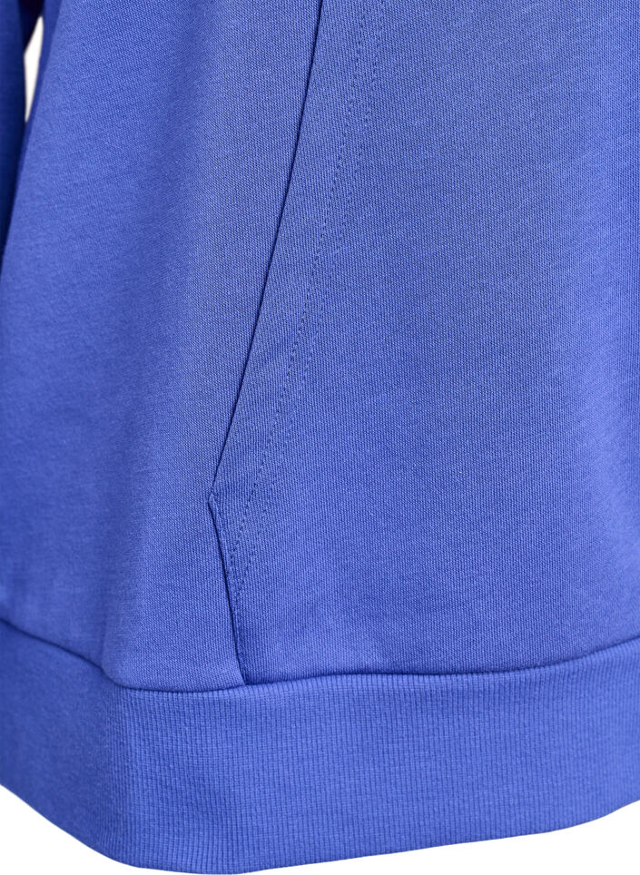 Huppari kirjailulla etumotiivilla, Sininen, Packshot image number 3
