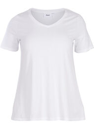 Yksivärinen perus t-paita puuvillasta, Bright White