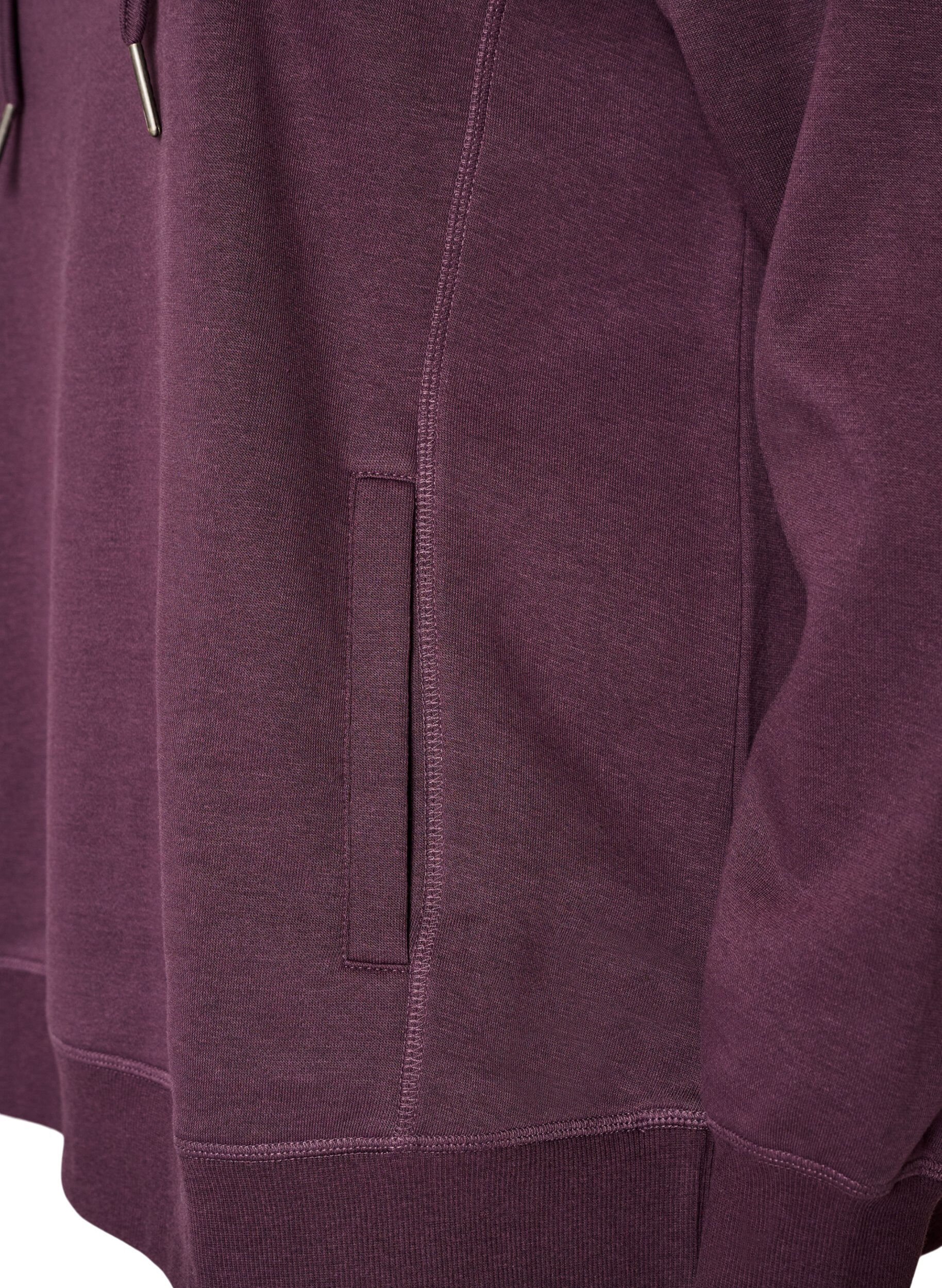 ZizziCollegepaita korkealla kauluksella ja taskuilla, Violetti, Packshot image number 3