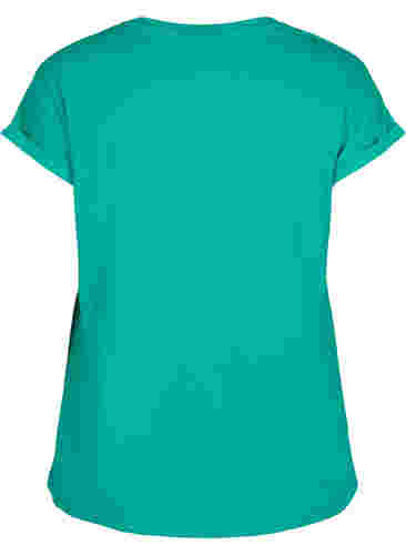 Lyhythihainen t-paita puuvillasekoitteesta, Emerald Green, Packshot image number 1