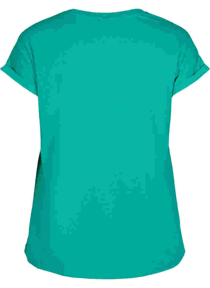 Lyhythihainen t-paita puuvillasekoitteesta, Emerald Green, Packshot image number 1