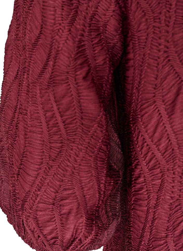 Tekstuuripusero 3/4-hihoilla, Punainen, Packshot image number 3