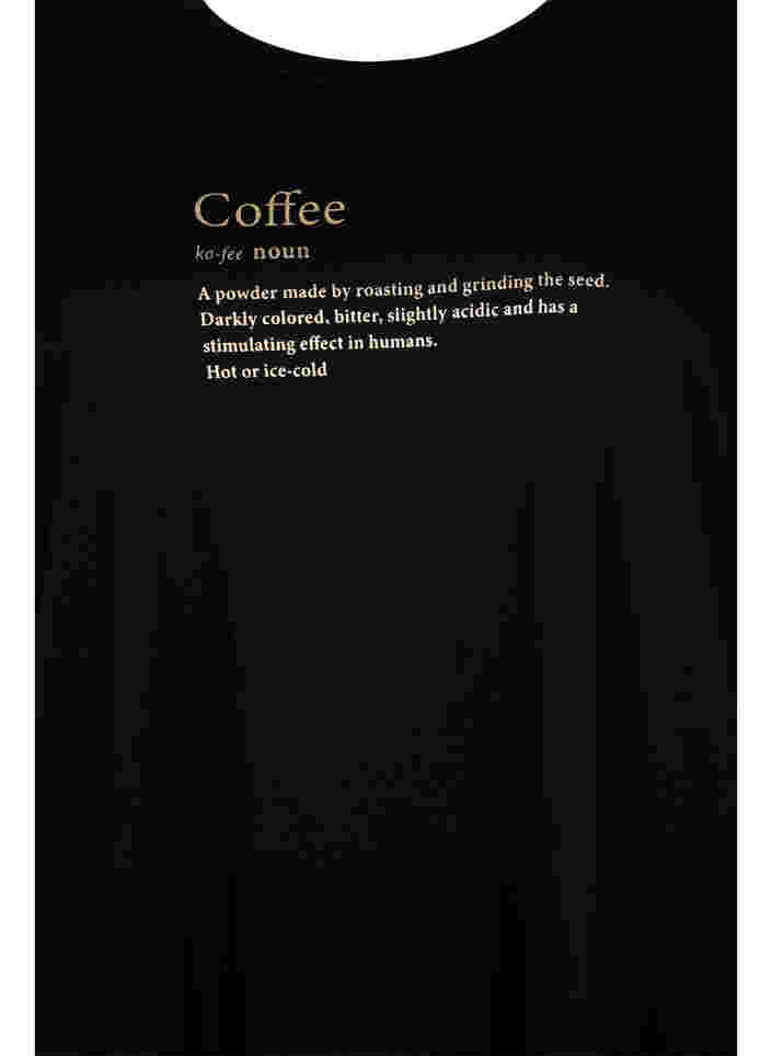 Oversize-yöpaita luomupuuvillasta, Black W. coffee, Packshot image number 2