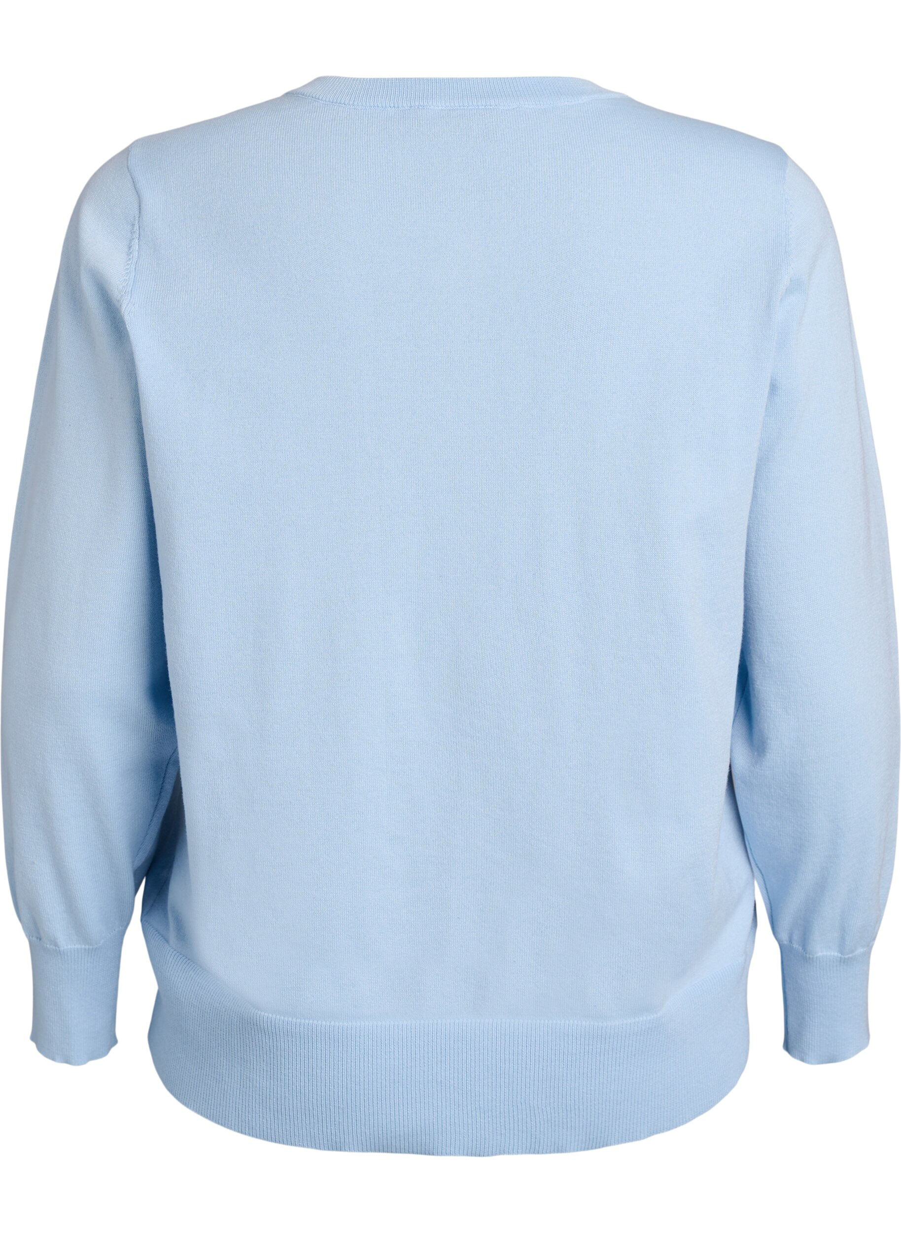 ZizziHienoneulottu neuletakki py&ouml;re&auml;ll&auml; p&auml;&auml;ntiell&auml;, Sininen, Packshot image number 1