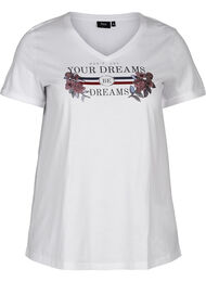 Lyhythihainen T-paita Printillä, Bright White