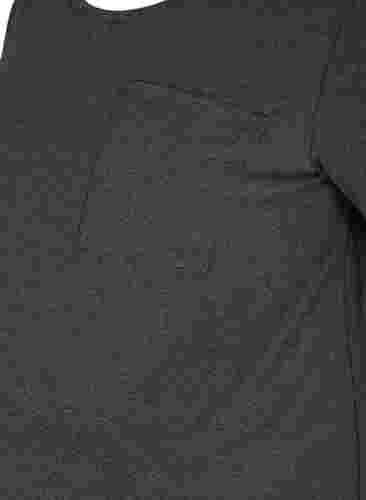 Lyhythihainen äitiys t-paita puuvillasta, Dark Grey Melange, Packshot image number 2