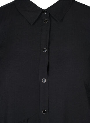Yksivärinen paitamekko a-mallissa , Black, Packshot image number 2