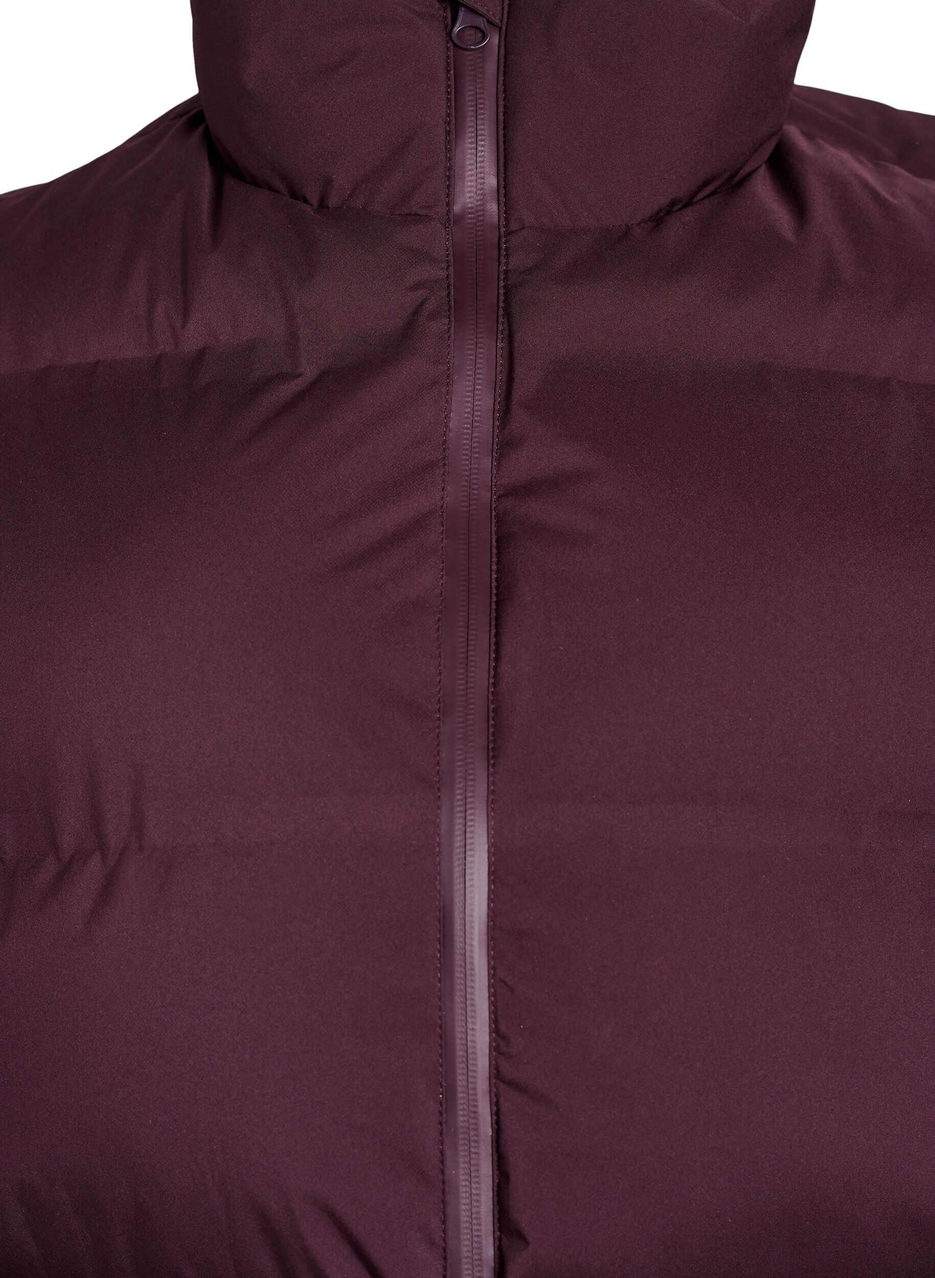 ZizziLyhyt toppaliivi korkealla kauluksella, Tumma Bordeaux, Packshot image number 2