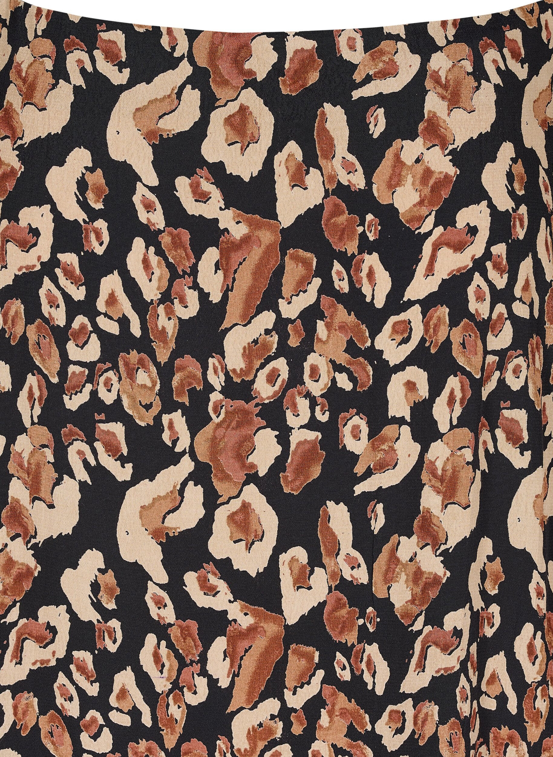 Zizzi Viskoosista valmistettu midimekko ohuilla olkaimilla, Leo AOP, Packshot image number 2