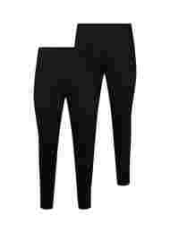 FLASH - 2 kpl leggingsejä, Black/Black