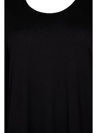 Pitkähihainen mekko selkäyksityiskohdilla, Black, Packshot image number 2