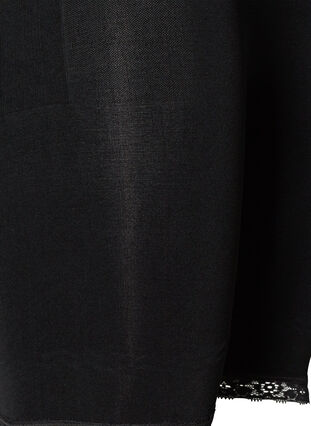 Korkeavyötäröiset shapewear-shortsit pitsireunuksella , Black, Packshot image number 3