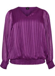 Raidallinen pusero pallomaisella muodolla, Violetti