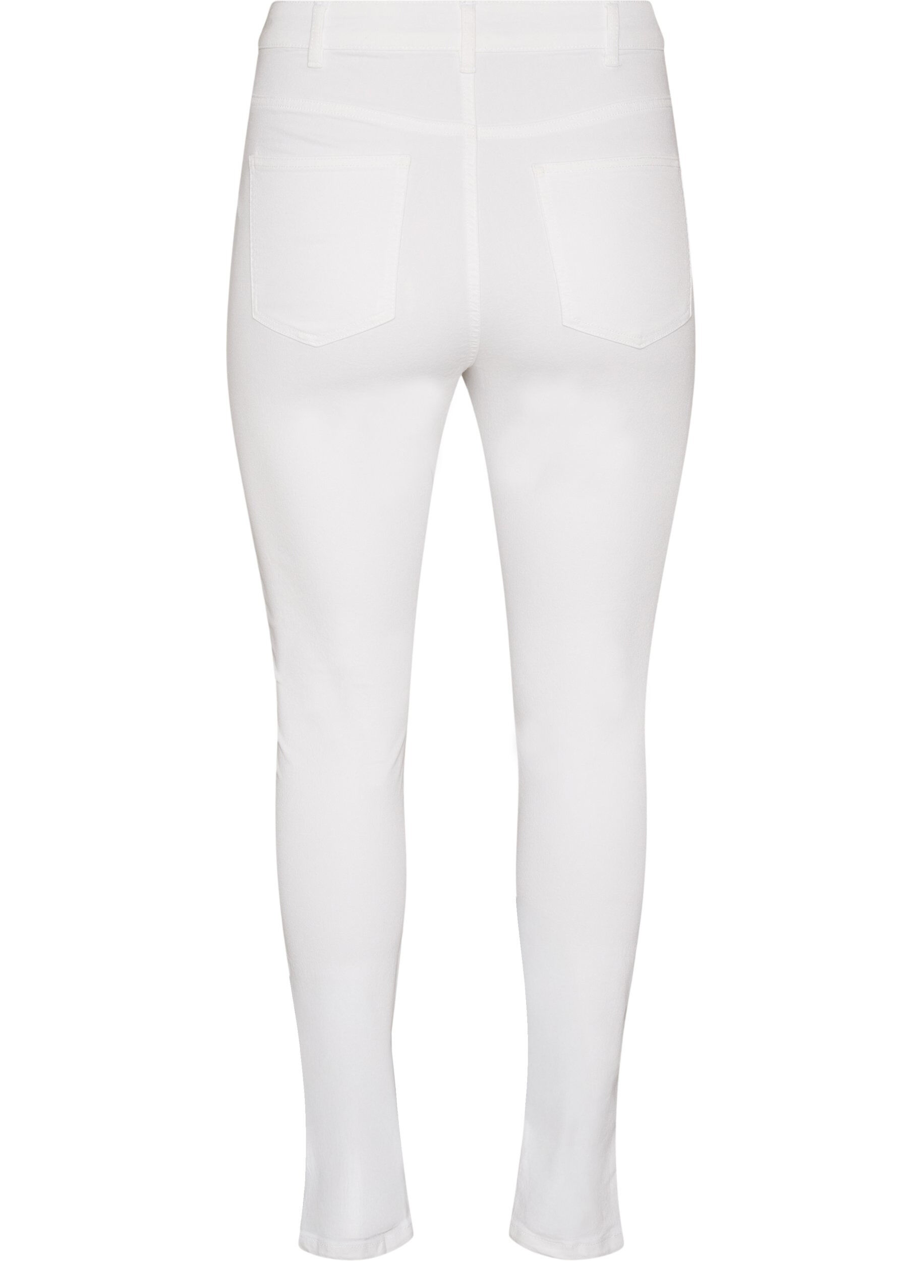 ZizziAmy korkea vy&ouml;t&auml;r&ouml;iset super slim fit -farkut, Valkoinen, Packshot image number 1