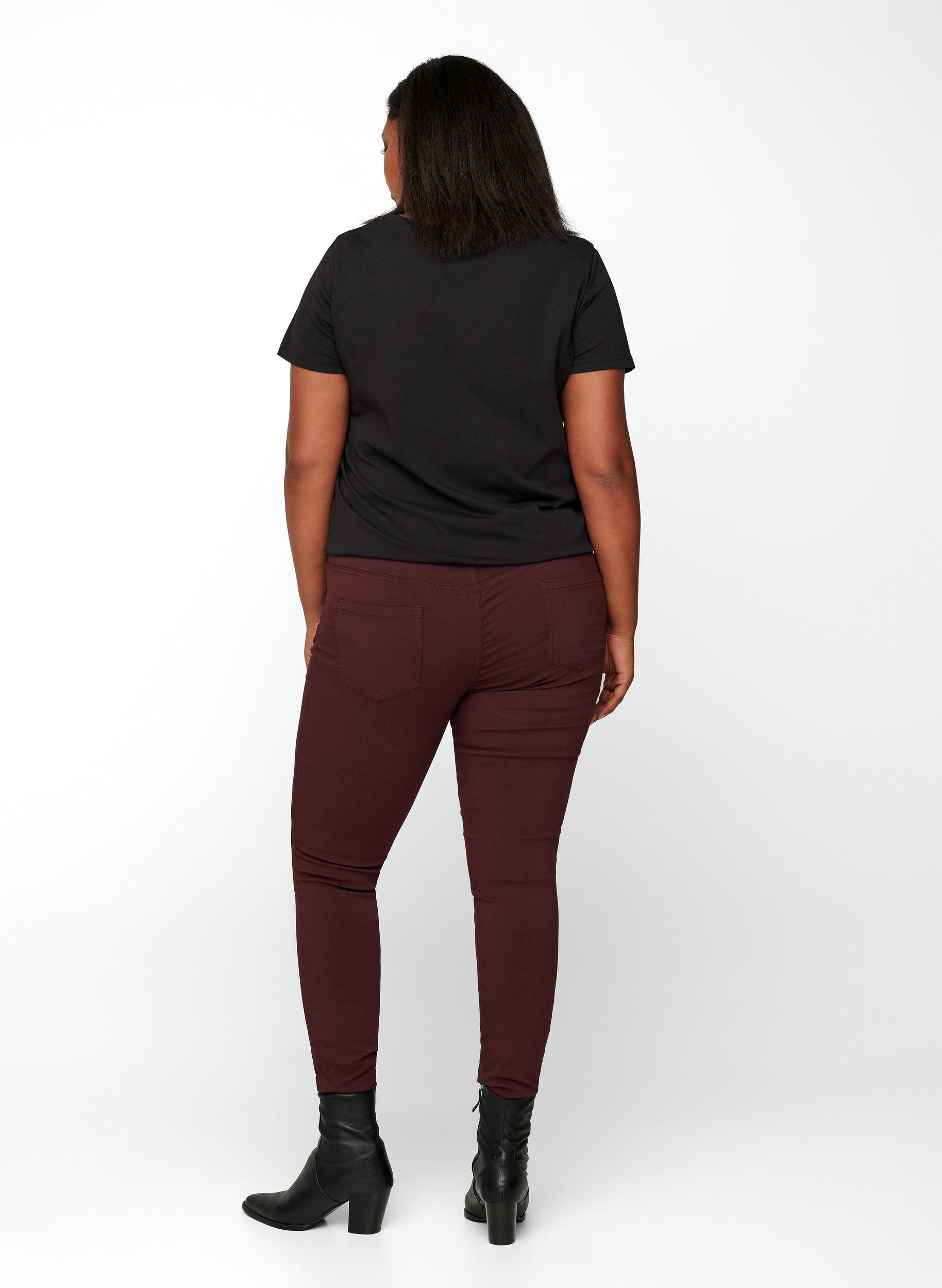 ZizziHousut, Tumma Bordeaux, Model image number 2
