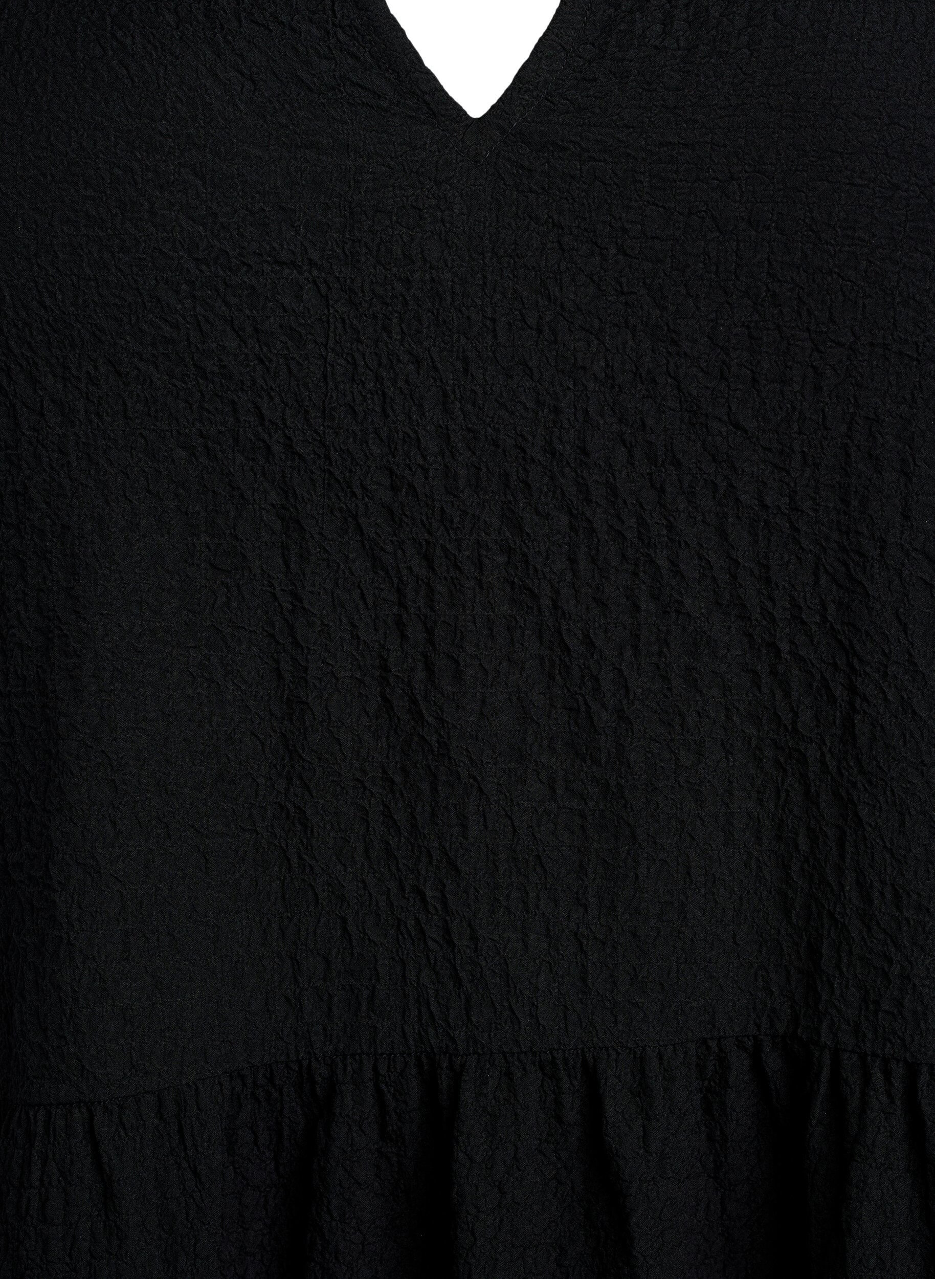 ZizziLyhyt A-linjainen mekko, Musta, Packshot image number 2