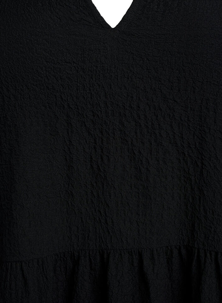 Lyhyt A-linjainen mekko, Musta, Packshot image number 2